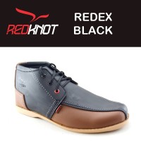 Jual SEPATU REDKNOT REDEX BLACK SYNTETIC LEATHER hitam Murah