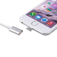 Jual 2in1 Kabel Charger Magnetic Micro USB & Lightning for Smartphone-Silve Murah