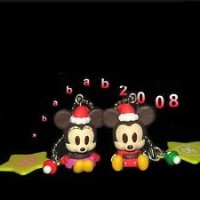 Jual Yujin Mickey & Minnie figures Cosplay Santa Claus keychain gashapon (2 Murah