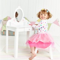 Dressing Table Magical Set Meja Kursi Rias Anak perempuan Good Wooden