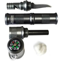 Jual Laix Pena Multifungsi Edc Survival Fire Starter Knife Whistle Compass Murah