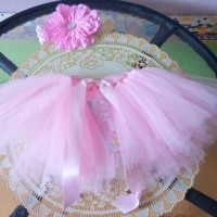 Jual Tutu + bandana bayi warna pink Murah