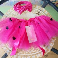 Jual Tutu + bandana bayi warna sock pink Murah