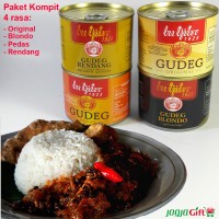 Jual Gudeg Kaleng Bu Tjitro (paket komplit 4 rasa) Murah