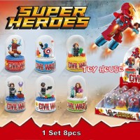 Jual Marvel Civil War Captain America Lego mini figure SL8934 (8 in 1) set Murah