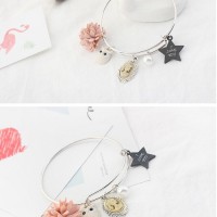 Jual FASHION MULTI-COLOR STAR&OWL PENDANT DECORATED SIMPLE BRACELET Murah