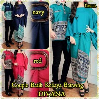 Jual HV388 Couple Batik Kebaya Batwing DIVANA KODE BIS442 Murah
