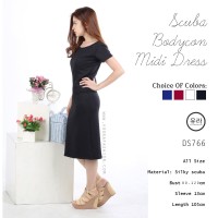 Jual KP3794 Scuba Bodycon Midi Dress DS766 KODE TYR3850 Murah
