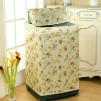 Jual Cover Mesin Cuci Mawar Bahan Satin Tebal Anti Air Anti Limited Murah