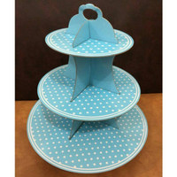Jual Cake Tier Polkadot Standing Cake Tempat Kue Cup Cake Party Decor Murah