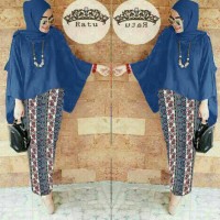 Jual AD1483 setelan balley batwing songket 3in1 blue KODE Gute1349 Murah