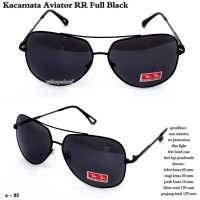 Jual HV1346 kacamata branded aviator RR full black fullse KODE BIS1400 Murah