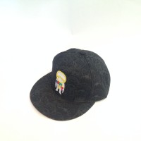 Jual MSB021 TOPI SNAPBACK TRUCKER 5 PANEL BASEBALL DEVIL NUT BLACK Murah
