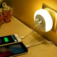 Jual Lampu Tidur LED - Dengan Sensor Cahaya dan 2 Port USB Murah