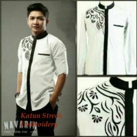 baju Koko lengan panjang bordir tasmatas