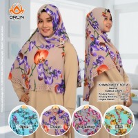 Jual Hijab Bubble Crepe / Khimar / Jilbab / Khimar Motif Sofia Murah