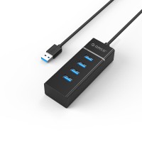 Jual Orico Ultra Mini USB 3.0 High Speed HUB 4 Port - W6PH4-U3-V1 - Black Murah