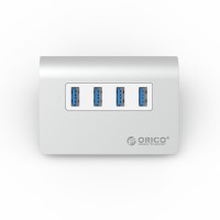 Jual Orico Aluminium USB 3.0 High Speed HUB 4 Port - M3H4-V1 - Silver Murah