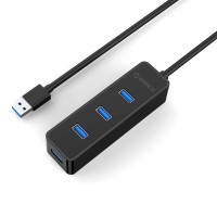 Jual Orico Ultra Mini USB 3.0 High Speed HUB 4 Port 30CM Cable - W5PH4-U3 - Murah