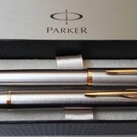 Jual Paket Parker IM Stainless Steel GT: 1 pcs Ballpoint + 1 pcs Rollerball Murah