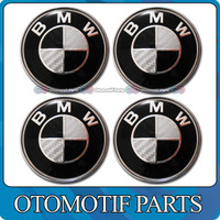 Jual Emblem BMW Black White Carbon 68mm Murah