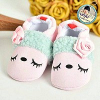 Jual Sepatu Bayi / Prewalker Baby Pink Eyelashes Murah
