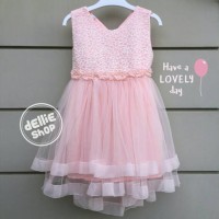 Jual Chantily Pink - Girl Kids Party Dress Baju Rok Gaun Pesta Anak Import Murah