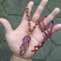 Jual Kalung etnik batu Amethyst pria wanita bukan bacan ruby sapphire Murah