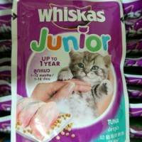 Jual Makanan Kucing Whiskas Junior Pouch Tuna 85gram Murah