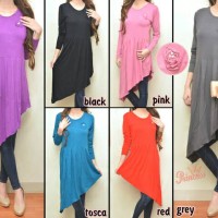 Jual SALE tunik asymetris stok warna hitam dan ungu Murah