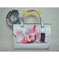 Jual Handbag sling bag wanita original guess flower putih tas selempang Murah