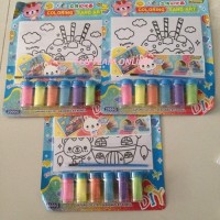 Jual MAINAN EDUKASI/EDUKATIF ANAK COLORING SAND ART ISI 6 WARNA DIY Murah