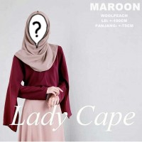 Jual HV10137 Baju Atasan Muslim Wanita LADY CAPE MAROON KODE BIS10191 Murah