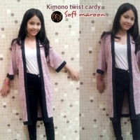 Jual HV7885 Kimono Twist Cardy Soft Maroon KODE BIS7939 Murah