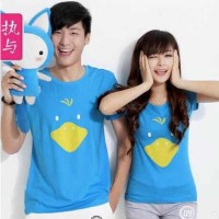 Jual HV5951 Kaos Couple ANGRY BIRD FACE blue biru KODE BIS6005 Murah
