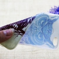 Jual OP5038 SOFT CASE BLUE PURPLE OWL FOR IPHONE 5 5S KODE Bimb5515 Murah
