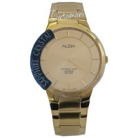 Jual Alba 160780 Analog Tali Rantai Jam Tangan Pria - Gold Murah