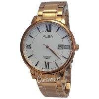 Jual Alba 160809 Analog Tali Rantai Jam Tangan Pria - Rose Gold Murah