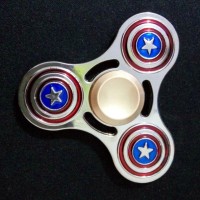 Jual 36 - Fidget Spinner Metal Captain America / Finger Hand Spinner Anime Murah