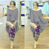 Jual AD346 set kebaya mano grey purple KODE Gute212 Murah