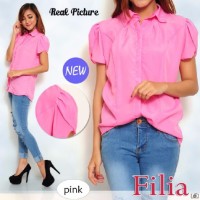 Jual HV10037 Blouse Filia SW pakaian wanita kemeja warna KODE BIS10091 Murah