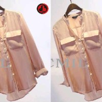 Jual HV11986 Kemeja Pretty Peach Muda KODE BIS12040 Murah
