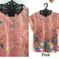 Jual HV12920 Jewelery Flower Button Blouse KODE BIS12974 Murah