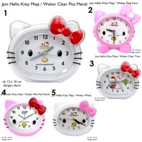 Jual HV2371 jam dinding hello kitty weker clear pink pita KODE BIS2425 Murah
