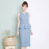 Jual OP3949 MIDI DRESS PEPLUM D087 KODE Bimb4426 Murah
