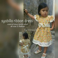 Jual KP644 Syabilla ribbon dress bisa custom KODE TYR700 Murah