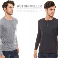 Jual Baju Kaos Polos Henley Pria Lengan Panjang ( BEST SELLER ) Murah