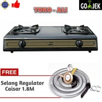 Jual Paket Rinnai RI-522S Kompor Gas 2Tungku - Winn Gas Selang Regulator Murah