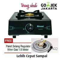 Jual Paket kompor gas rinnai ri-511c 1tungku+selang gas paket winn Murah