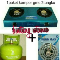 Jual kompor paket gmc stenlis+tabung+isi+selang paket winn,aman&hemat Murah